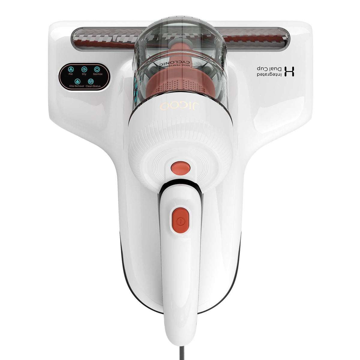 J200 Dust Mite Mattresses Vacuum Cleaners, with Integrated Dual Cups, 13KPa Suction, UV Light, 60℃ Hot Air, LED Display